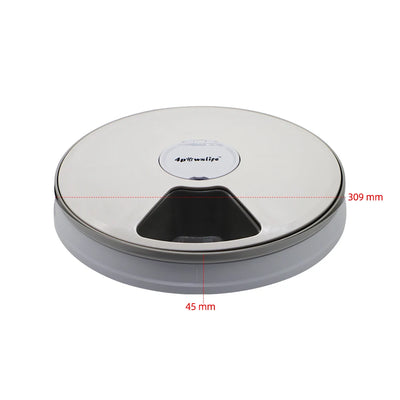 Dog Feeder Automatic Pet Feeder Round Timing Feeder 6 Meals 6 Grids Dog Cat Electric Dry Food Dispenser 24 Hours Feed Supplies