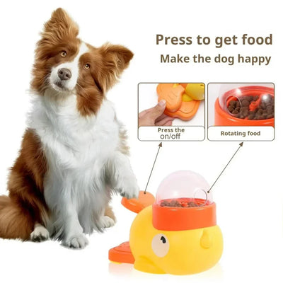 Dog Puzzle Feeder Cartoon Duck Design Pet Snack Feeder Anti-Slip Pet Automatic Feeder Toys Food Utensils for Dog Cat Training