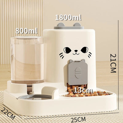 Cat feeder, water and food integrated feeder, feeding bowl, dry and wet separation, dog bowl, cat bowl, storage bowl, pet use