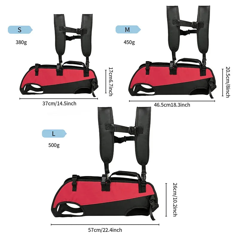 Dog Backpack Carrier for Dogs Carrying Backpack Emergency Old Disabled Joint Injuries Arthritis Senior Dogs Up Down Stairs Cars