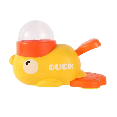 ''Yellow Duck-Shaped Interactive Feeder for Dogs and Cats: A Treat-Dispensing Puzzle Toy Designed for Pet Training''