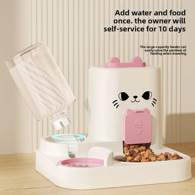 Cat feeder, water and food integrated feeder, feeding bowl, dry and wet separation, dog bowl, cat bowl, storage bowl, pet use