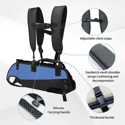 Dog Backpack Carrier for Dogs Carrying Backpack Emergency Old Disabled Joint Injuries Arthritis Senior Dogs Up Down Stairs Cars