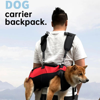 Dog Backpack Carrier for Dogs Carrying Backpack Emergency Old Disabled Joint Injuries Arthritis Senior Dogs Up Down Stairs Cars
