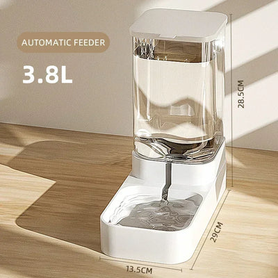 Pet automatic feeder cat water dispenser dog bowl medium-sized dog feeding water feeding basin combination food storage bucket