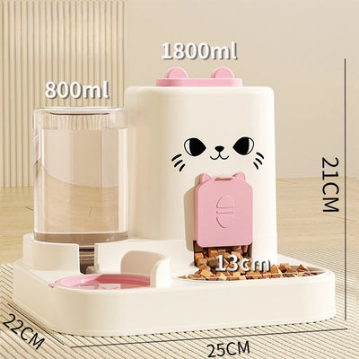 Cat feeder, water and food integrated feeder, feeding bowl, dry and wet separation, dog bowl, cat bowl, storage bowl, pet use